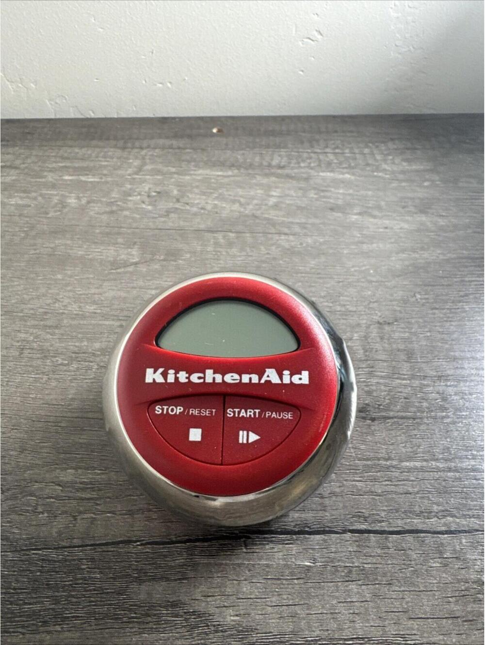 Kitchen Aid Digital Kitchen Timer Red & Chrome Cooks Series Tested Working